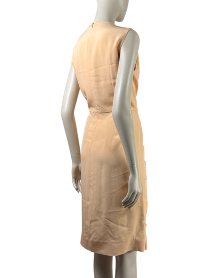 Fendi  Karl Lagerfeld & Silvia Venturini Fendi - Spring/Summer 2013  - Sleeveless dress in apricot viscose and silk 6