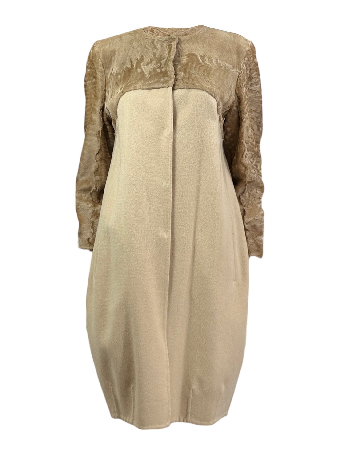 Fendi cashmere astrakan coat