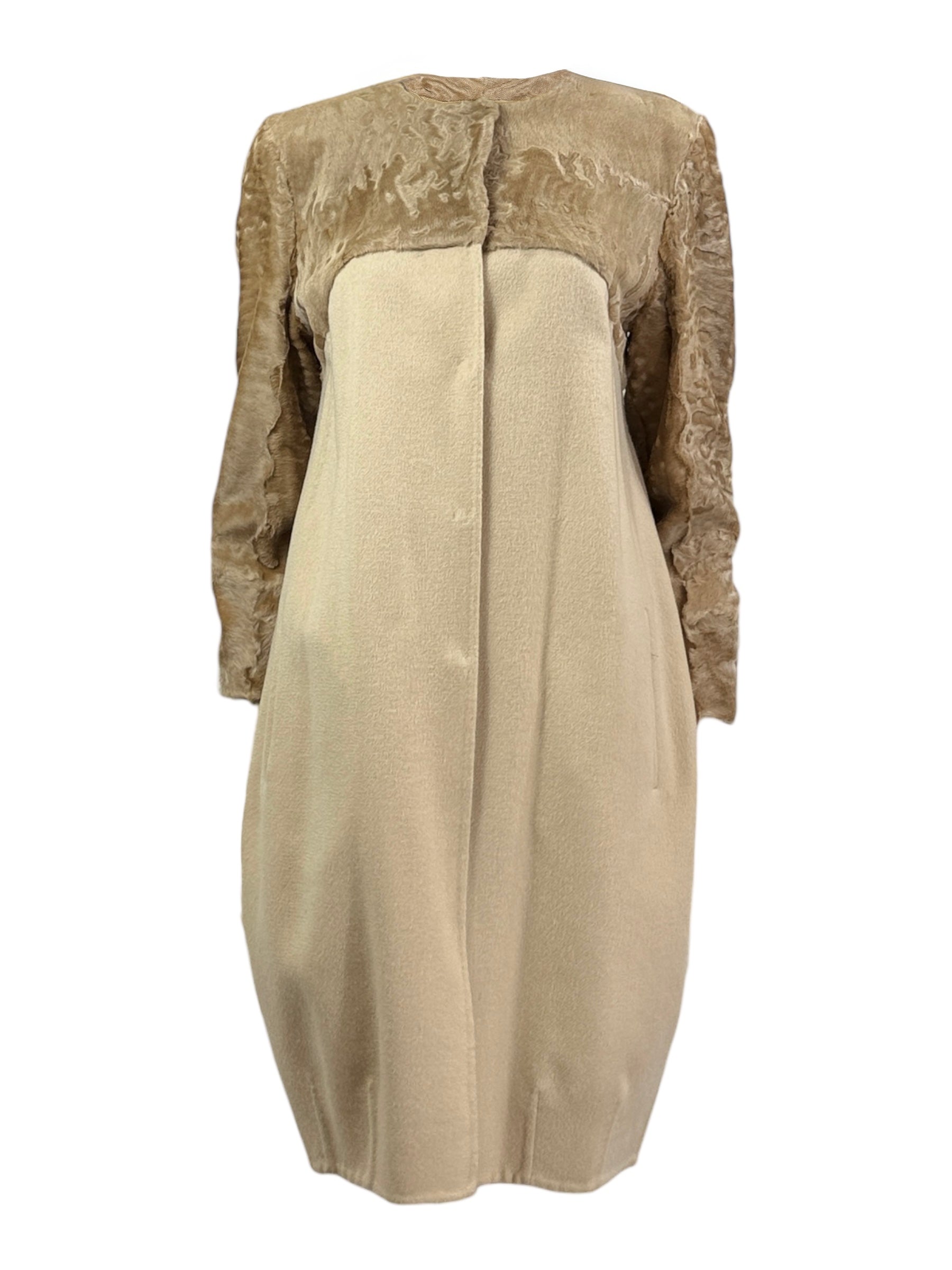 Fendi cashmere astrakan coat