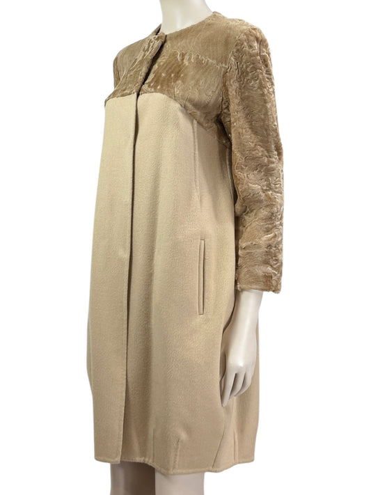 Fendi cashmere astrakan coat