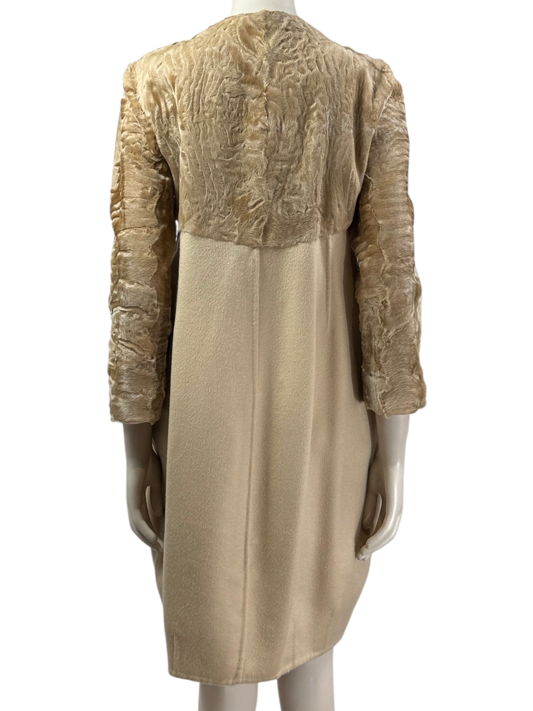 Fendi cashmere astrakan coat