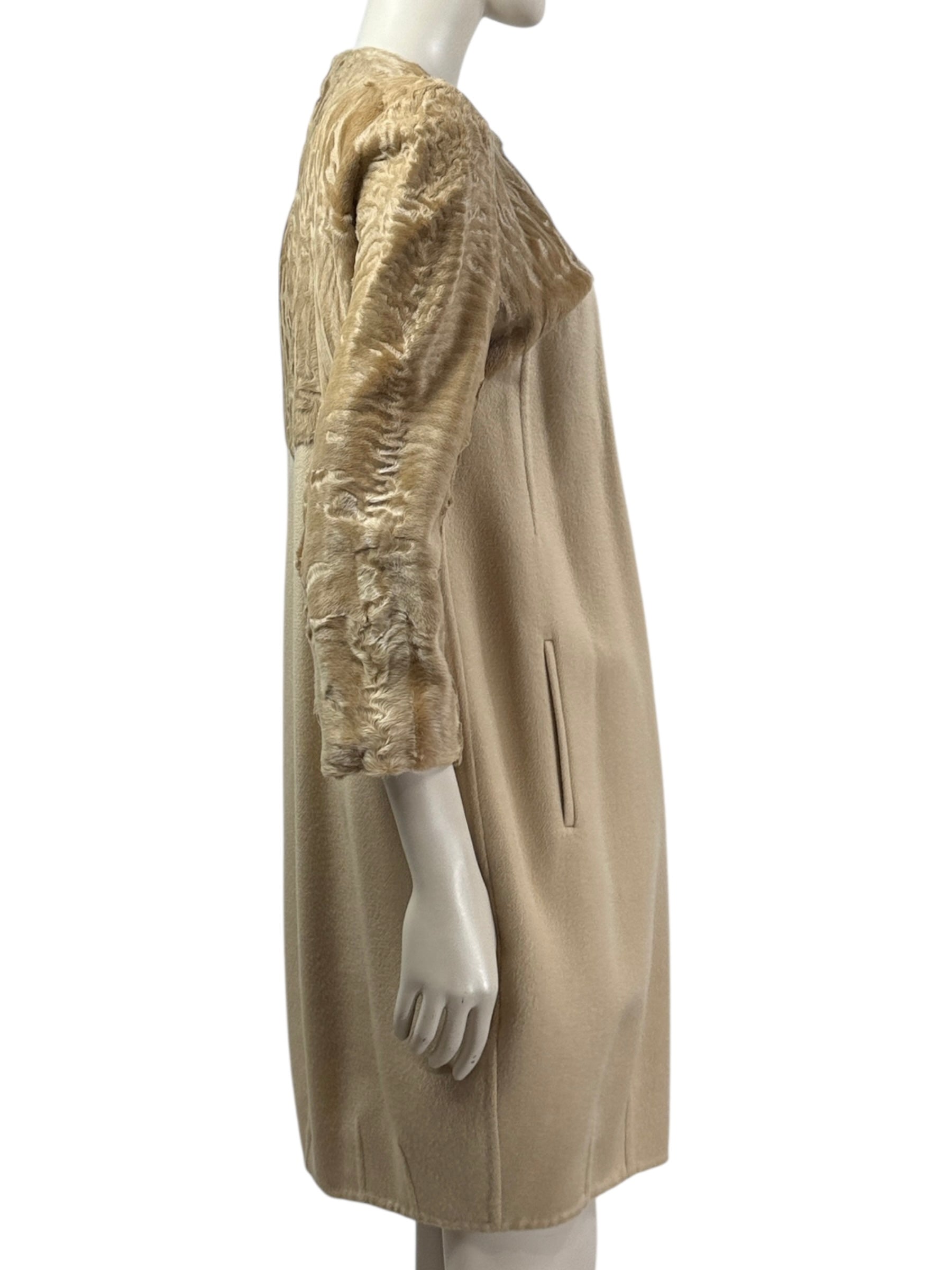 Fendi cashmere astrakan coat