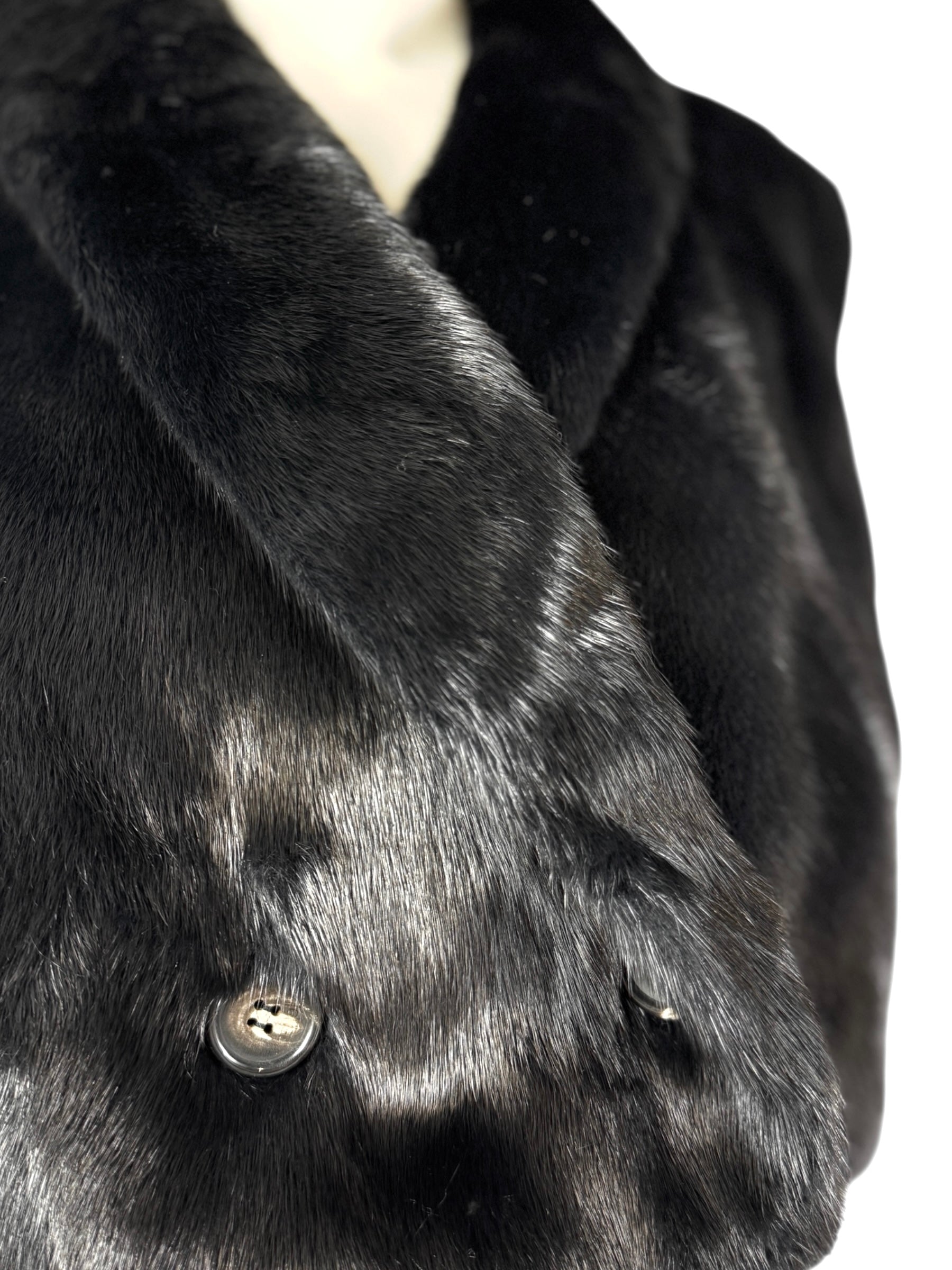 Fendi navy mink crop jacket