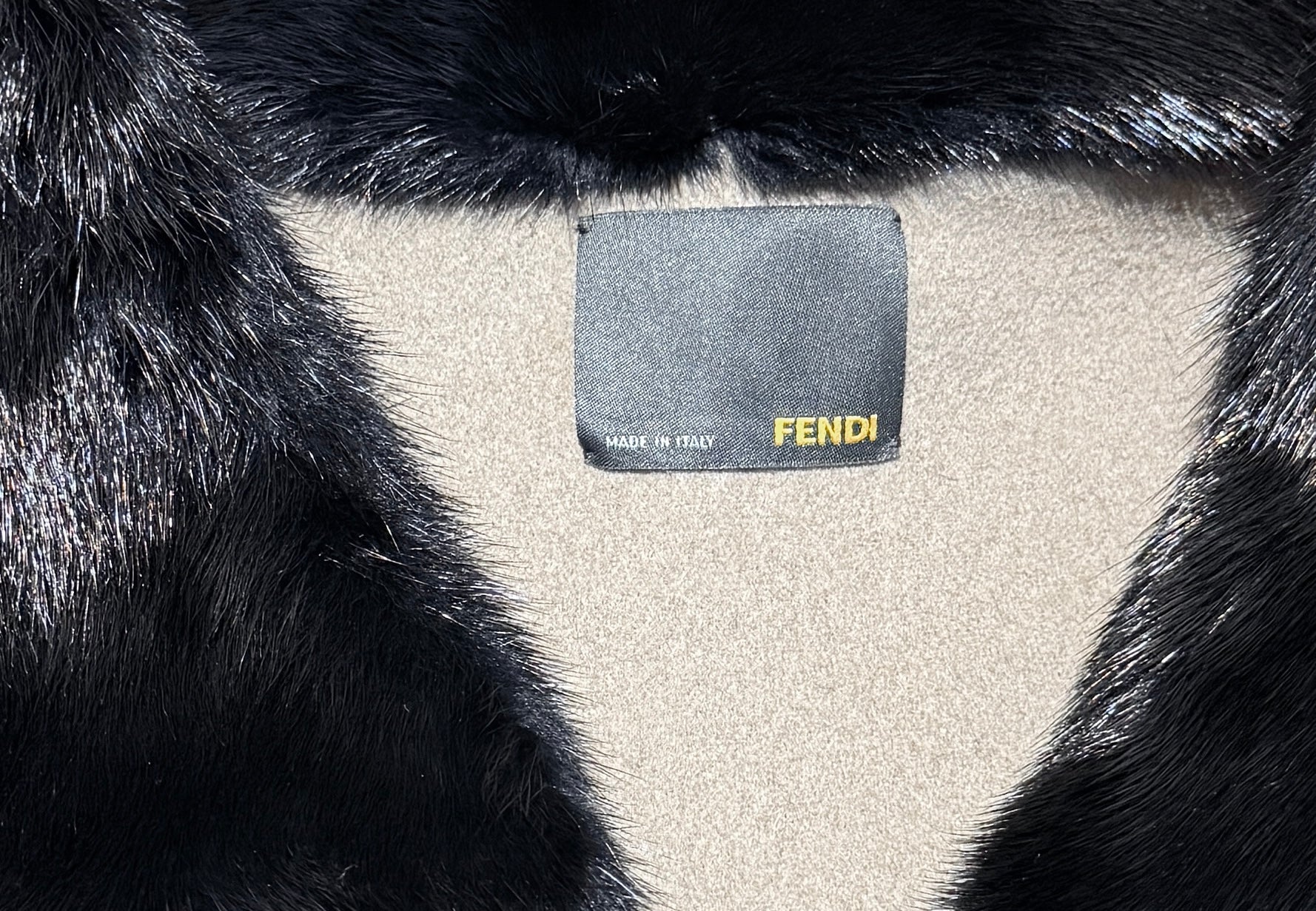 Fendi navy mink crop jacket