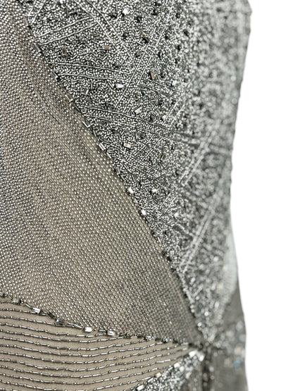 Gianfranco Ferre 2009 maxi embroidered dress silver