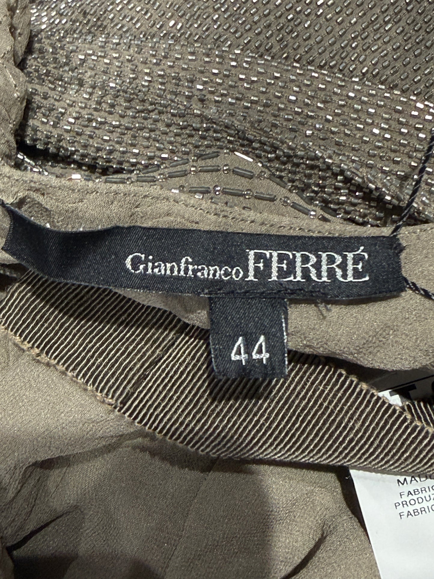 Gianfranco Ferre 2009 maxi embroidered dress silver