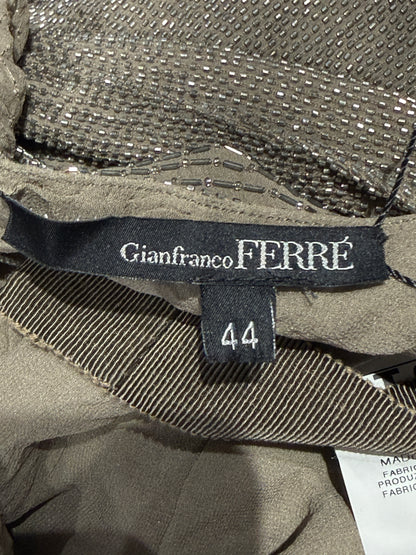 Gianfranco Ferre 2009 maxi embroidered dress silver