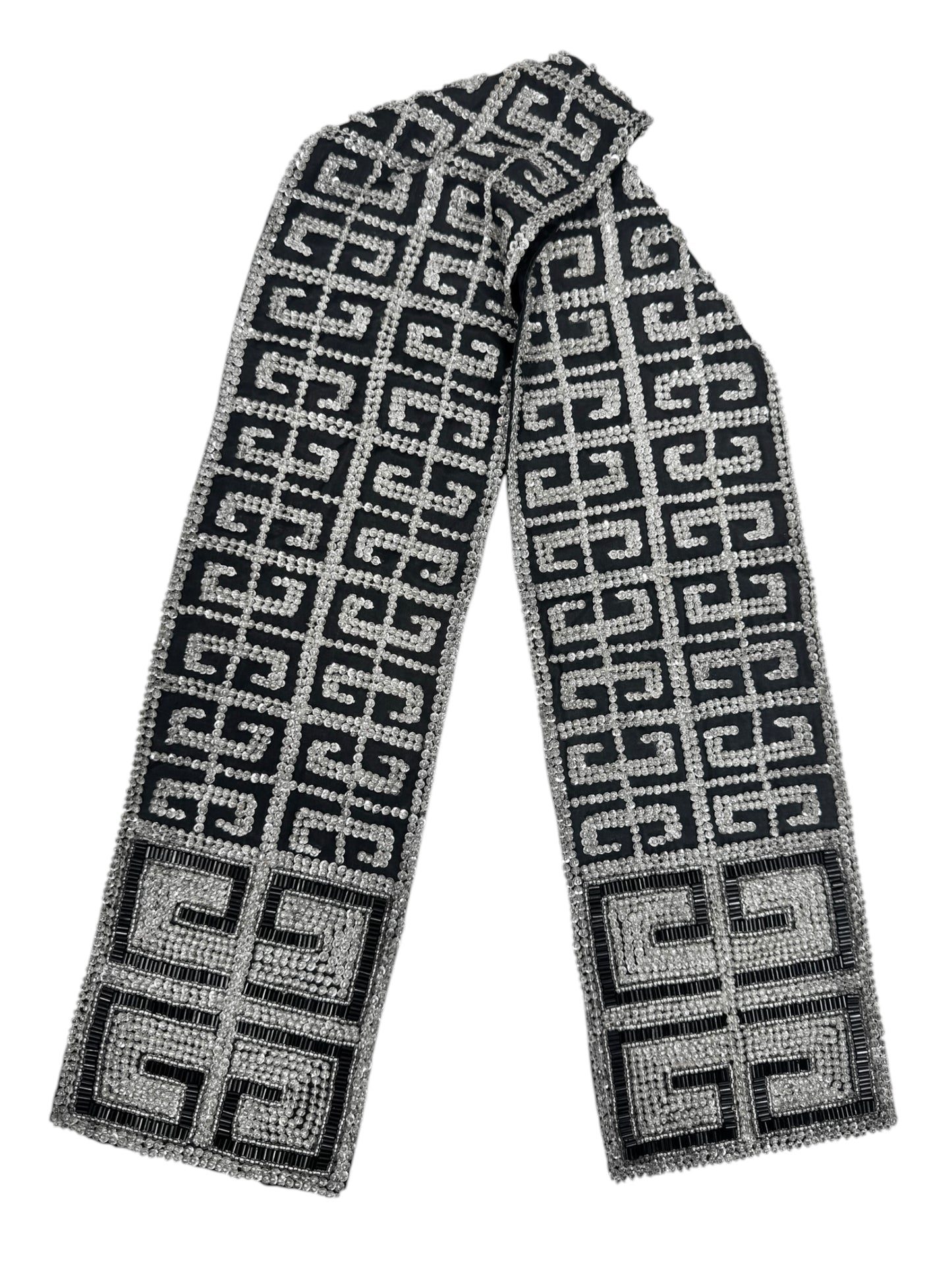 Givenchy Alexander Mcqueen 1999 embroidered scarf