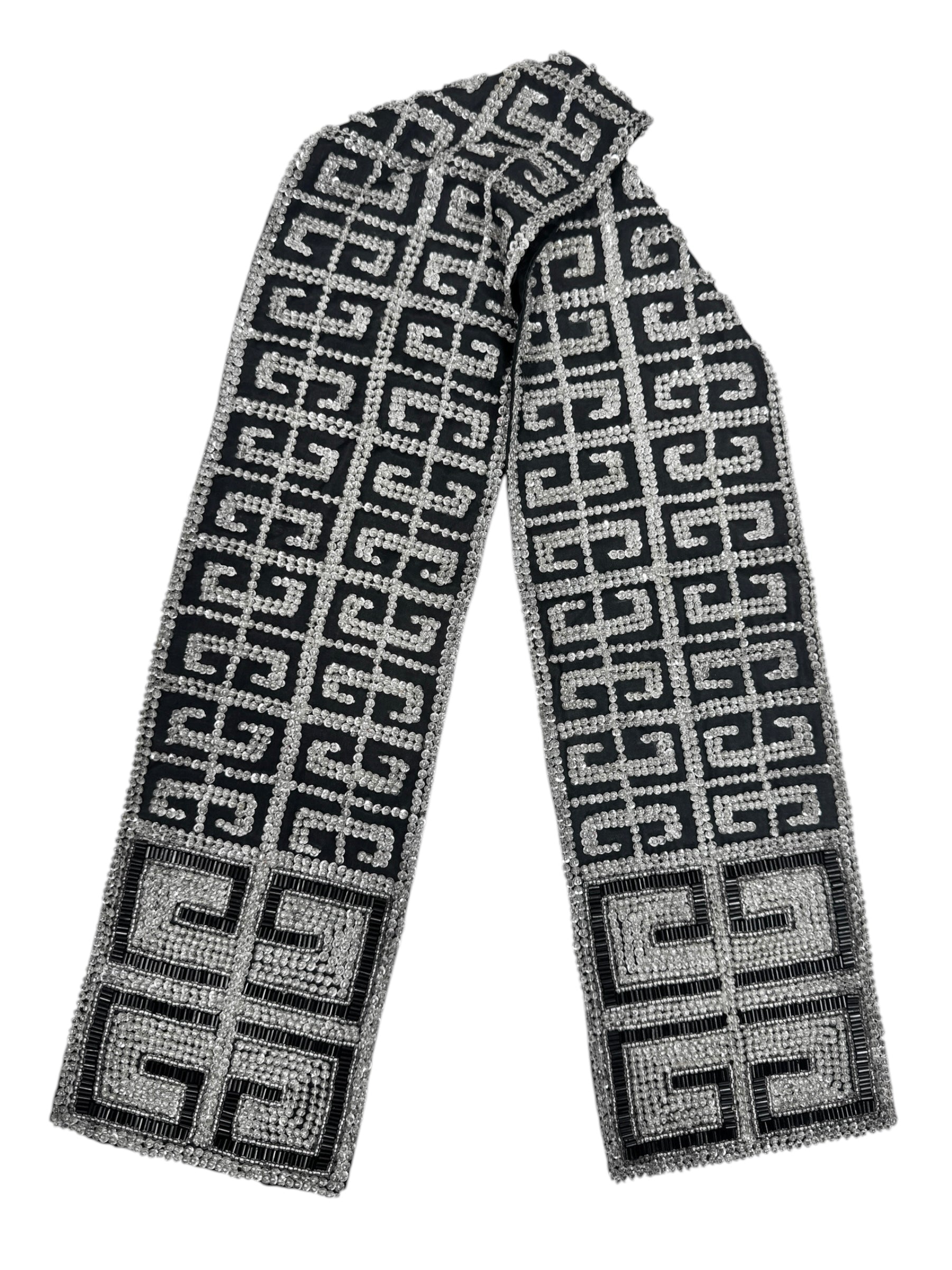 Givenchy Alexander Mcqueen 1999 embroidered scarf