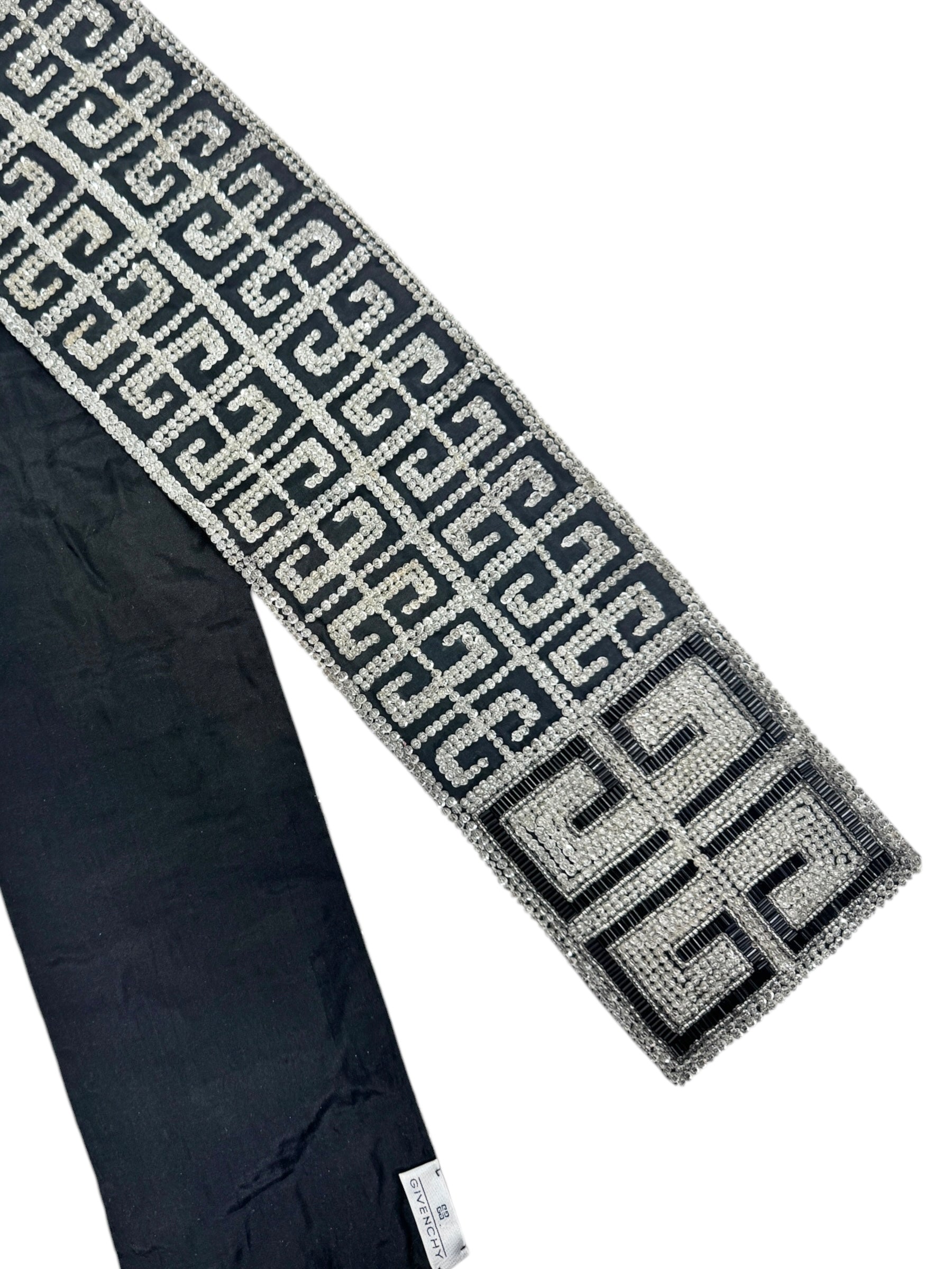 Givenchy Alexander Mcqueen 1999 embroidered scarf