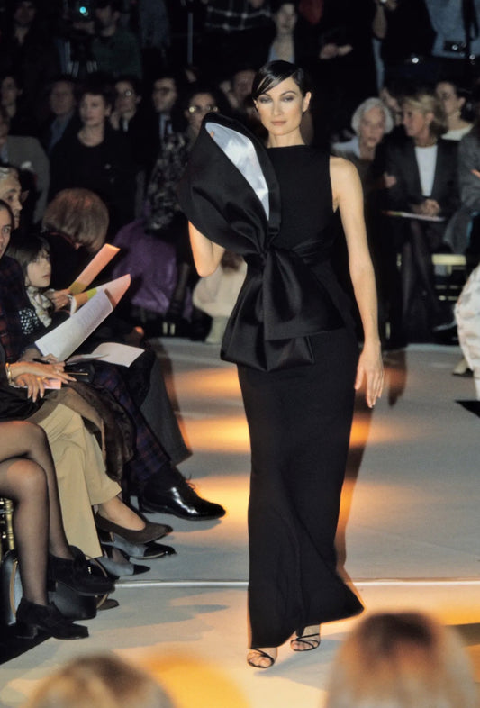 Givenchy couture John Galliano Spring 1996 black bow dress