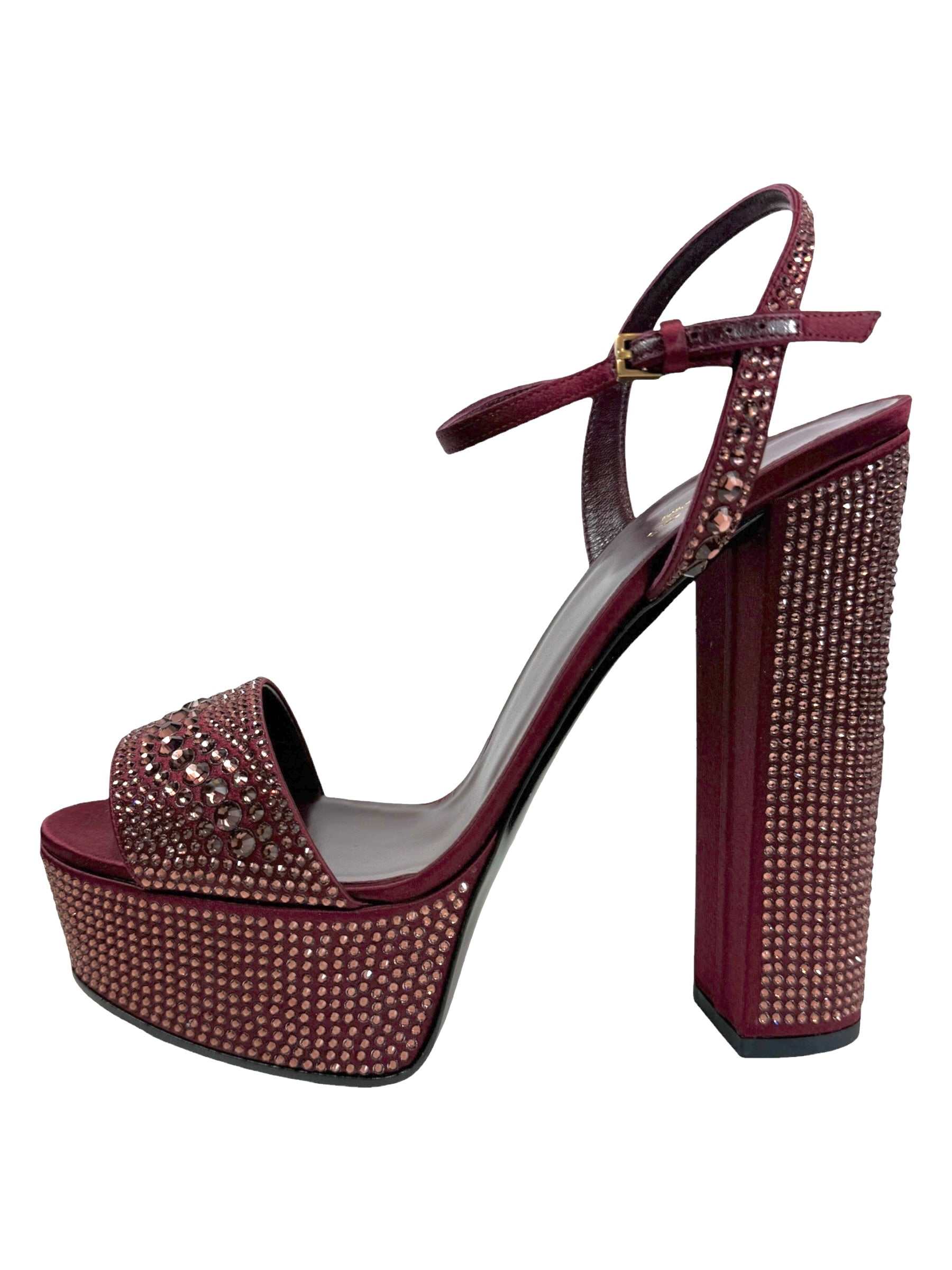 Gucci 2014 Burgundy Swarovski sandal