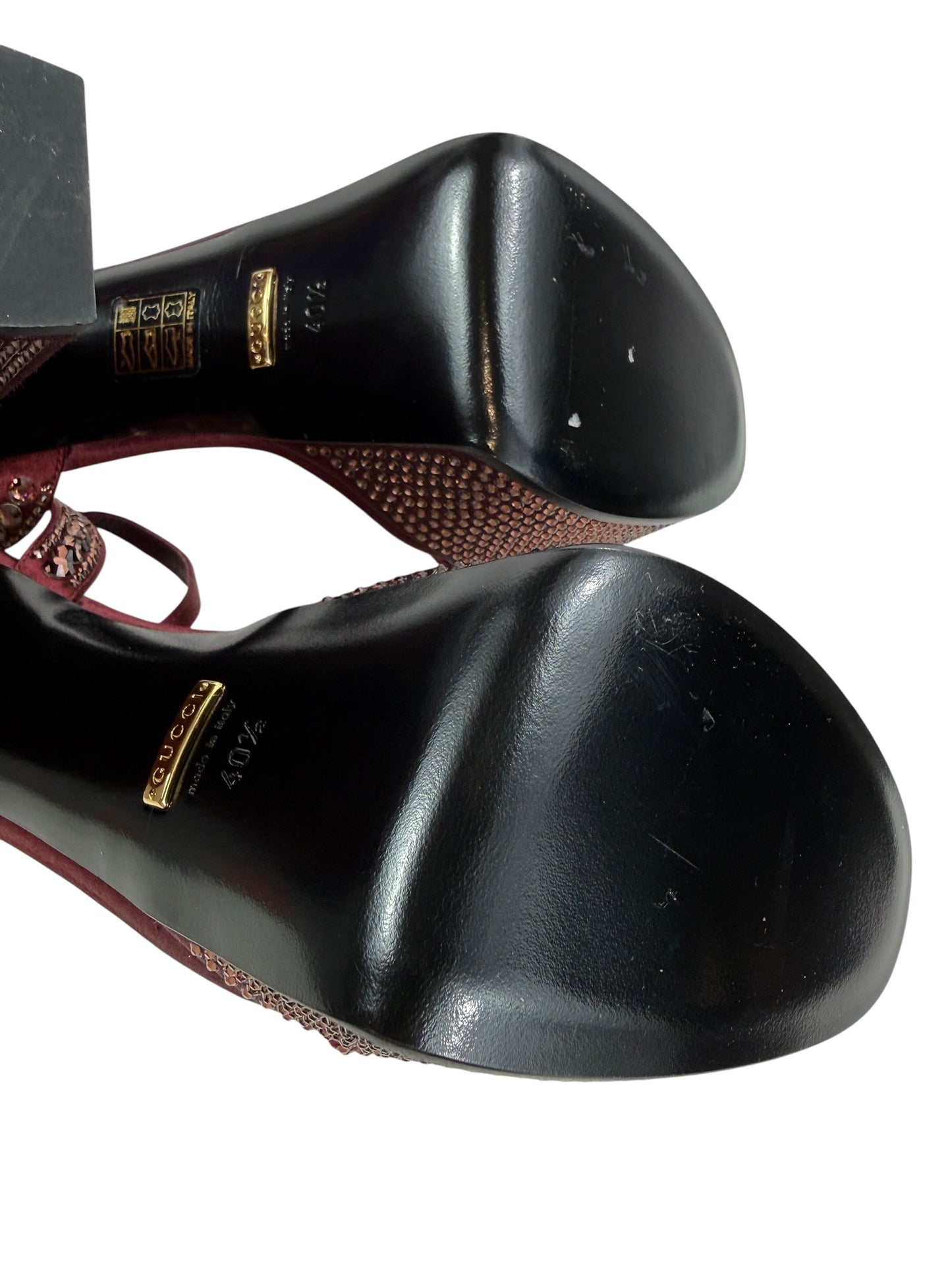 Gucci 2014 Burgundy Swarovski sandal