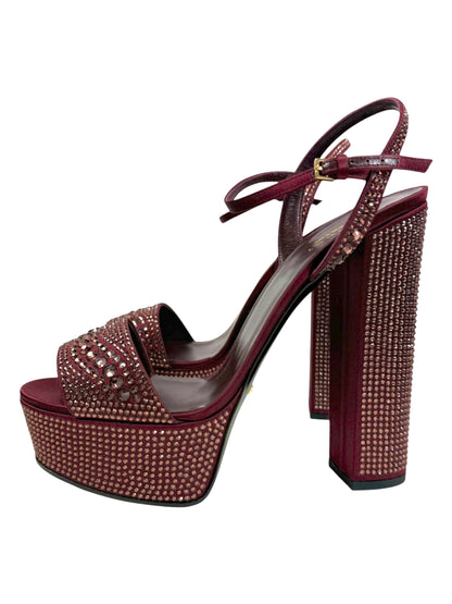 Gucci 2014 Burgundy Swarovski sandal