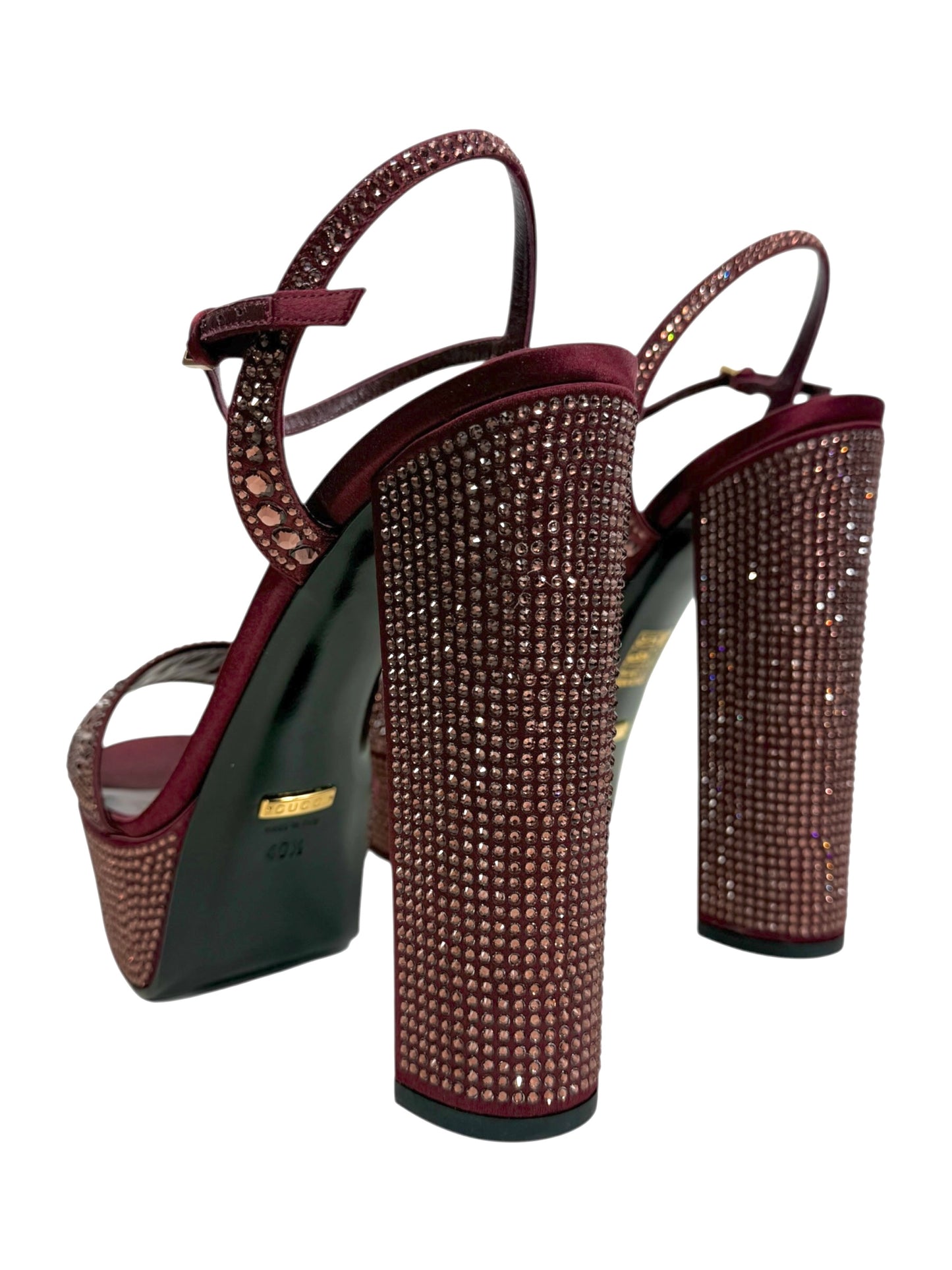 Gucci 2014 Burgundy Swarovski sandal