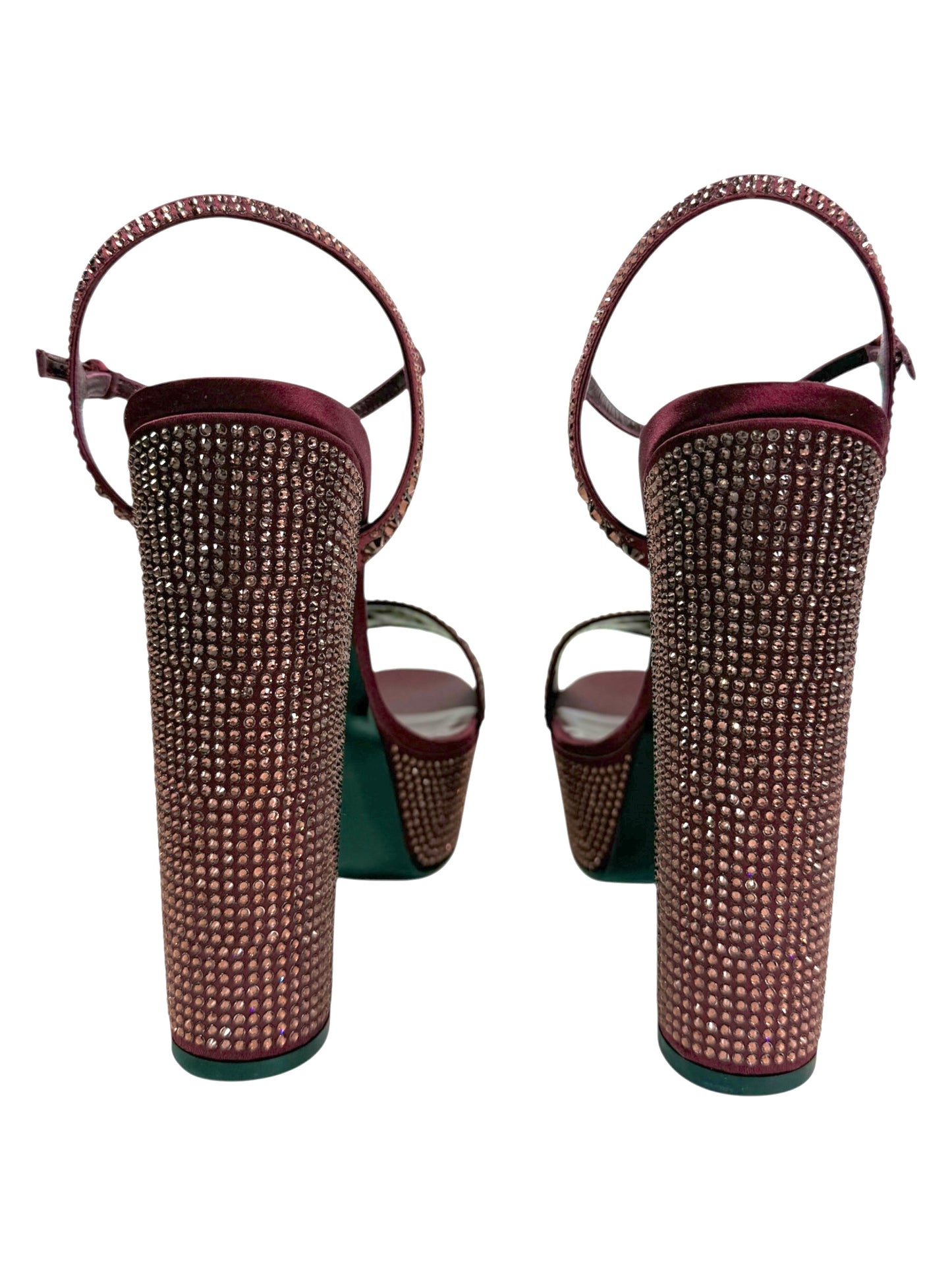 Gucci 2014 Burgundy Swarovski sandal