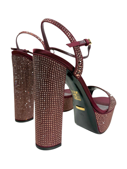 Gucci 2014 Burgundy Swarovski sandal