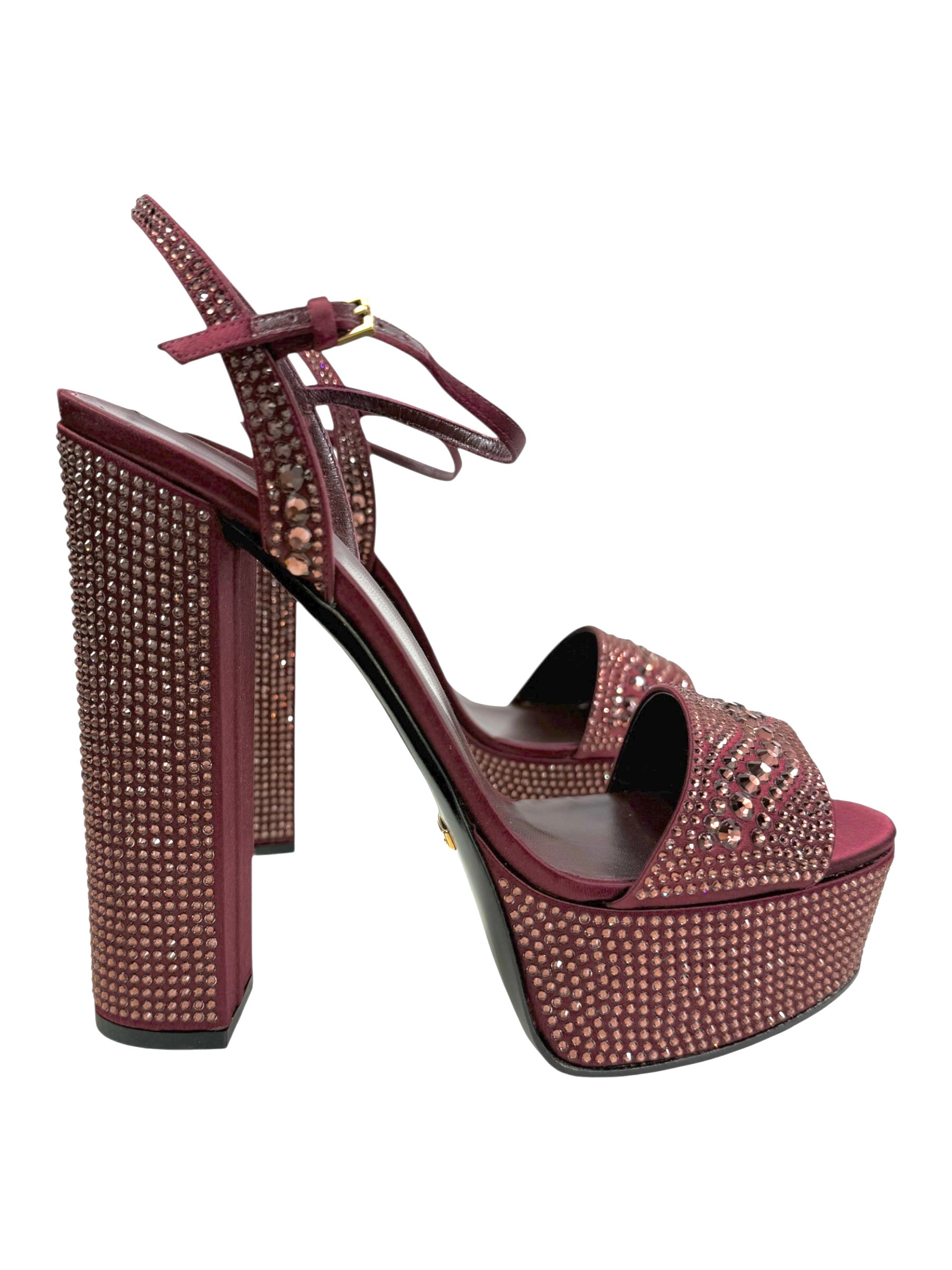 Gucci 2014 Burgundy Swarovski sandal