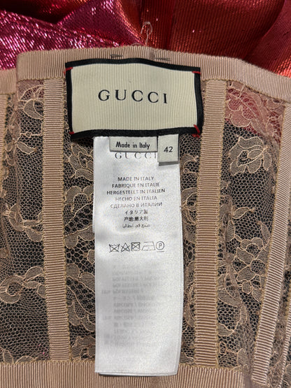 Gucci 2018 mermaid lame dress strapless