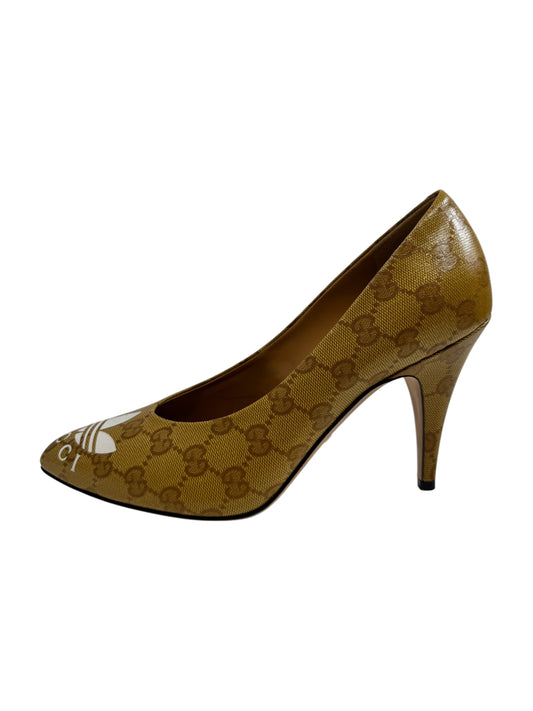 Gucci Adidas GG Coated canvas pumps