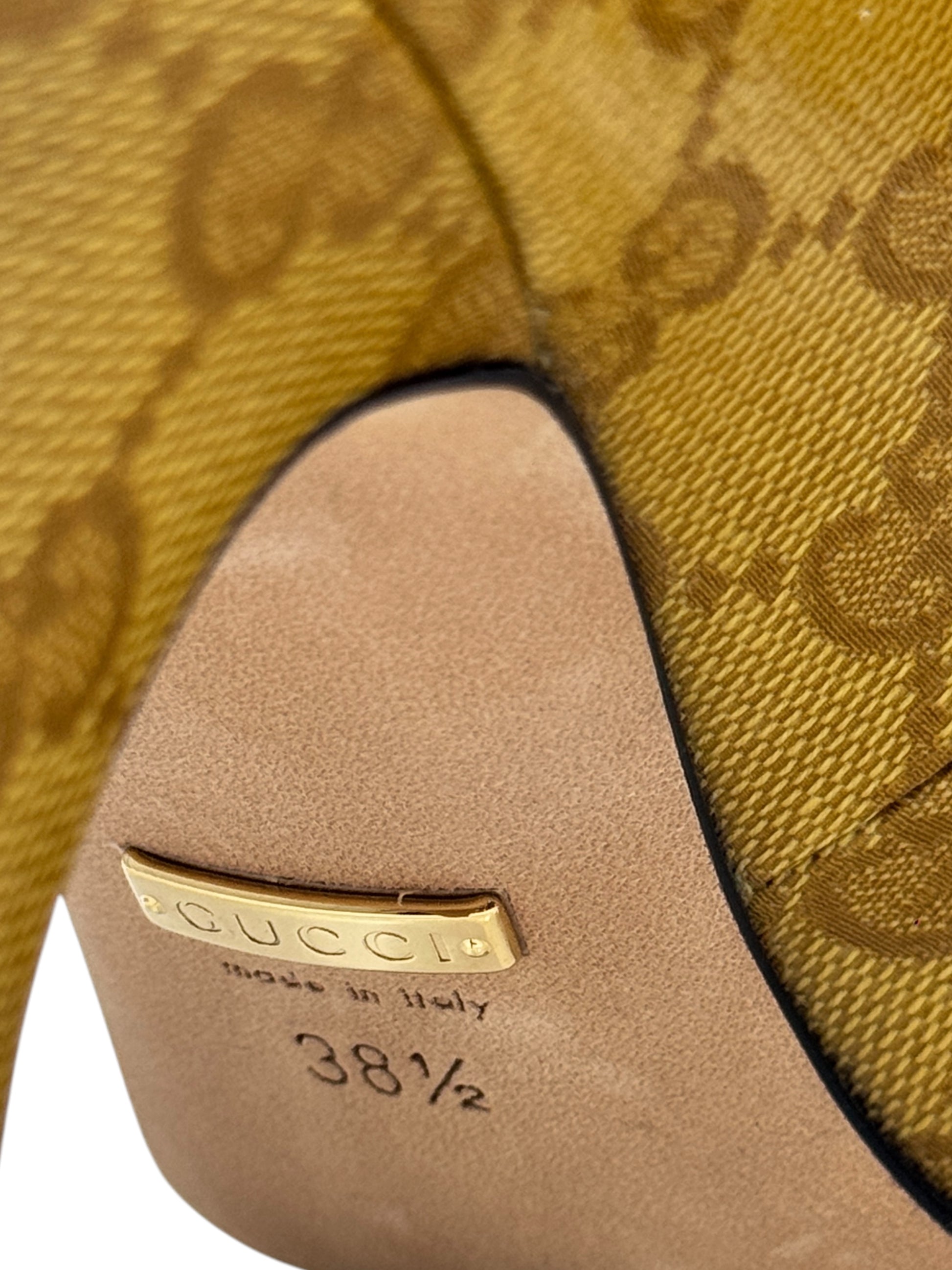 Gucci Adidas GG Coated canvas pumps