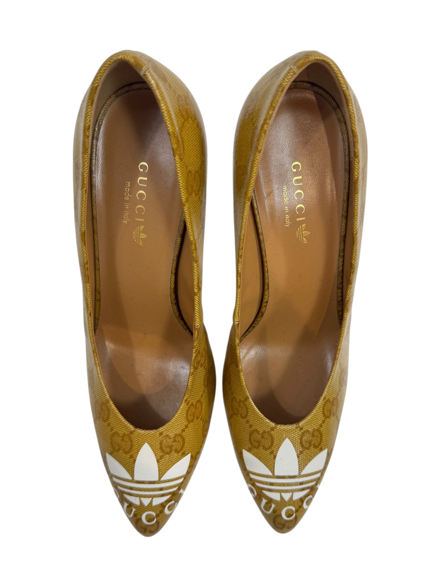 Gucci Adidas GG Coated canvas pumps