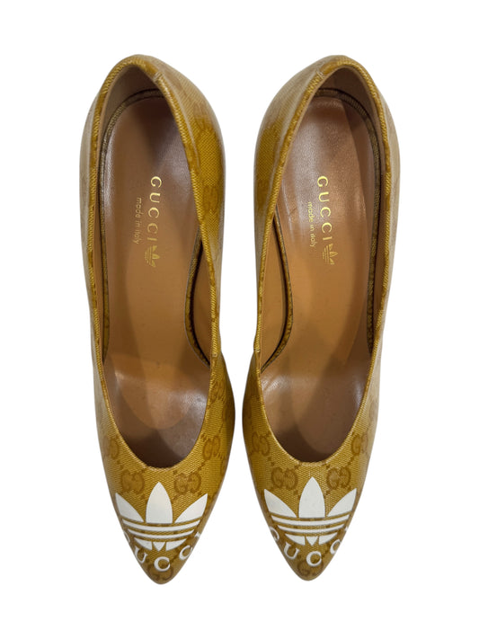 Gucci Adidas GG Coated canvas pumps
