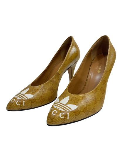 Gucci Adidas GG Coated canvas pumps