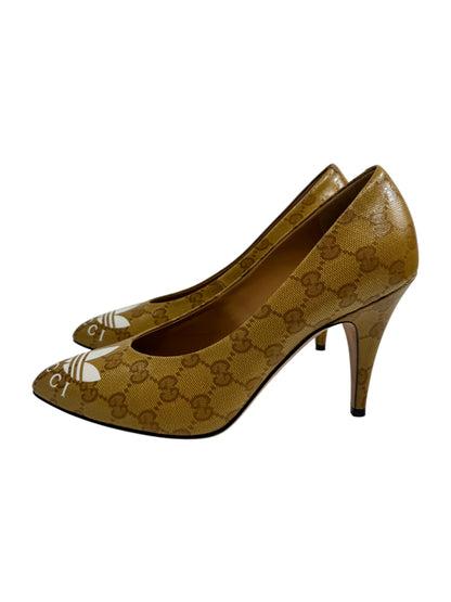 Gucci Adidas GG Coated canvas pumps