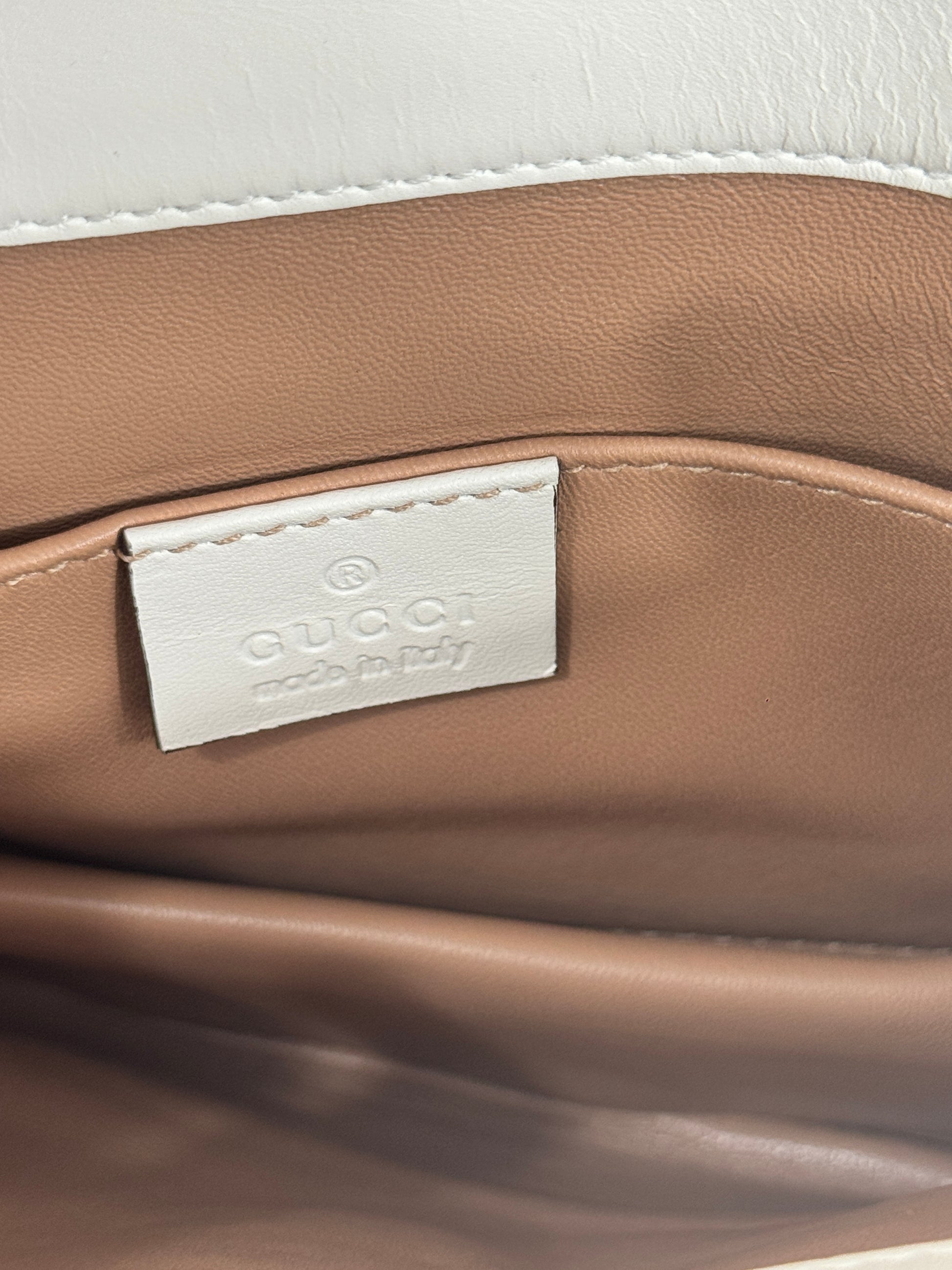 Gucci Alessandro Michele 2016 Broadway white calfskin bag