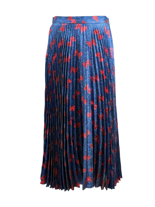 Gucci Alessandro Michele 2017 pleated lame skirt bow