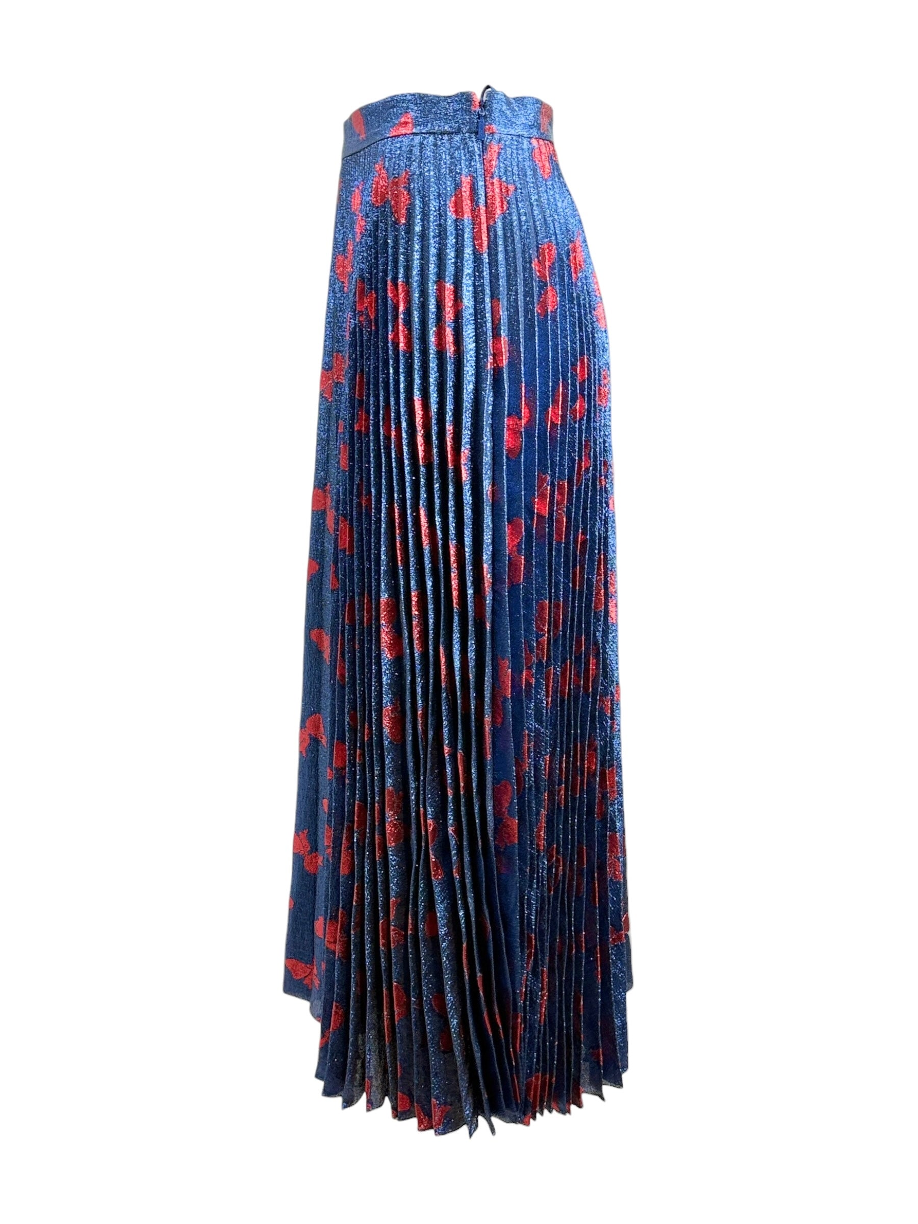 Gucci Alessandro Michele 2017 pleated lame skirt bow