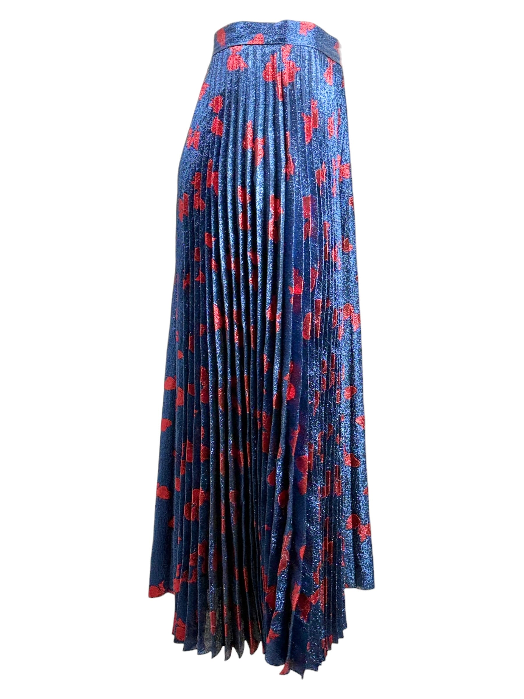 Gucci Alessandro Michele 2017 pleated lame skirt bow
