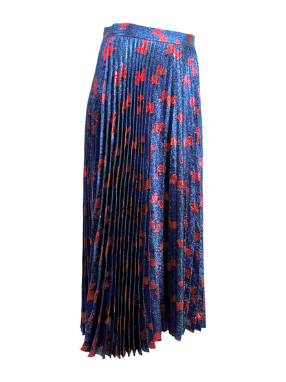 Gucci Alessandro Michele 2017 pleated lame skirt bow