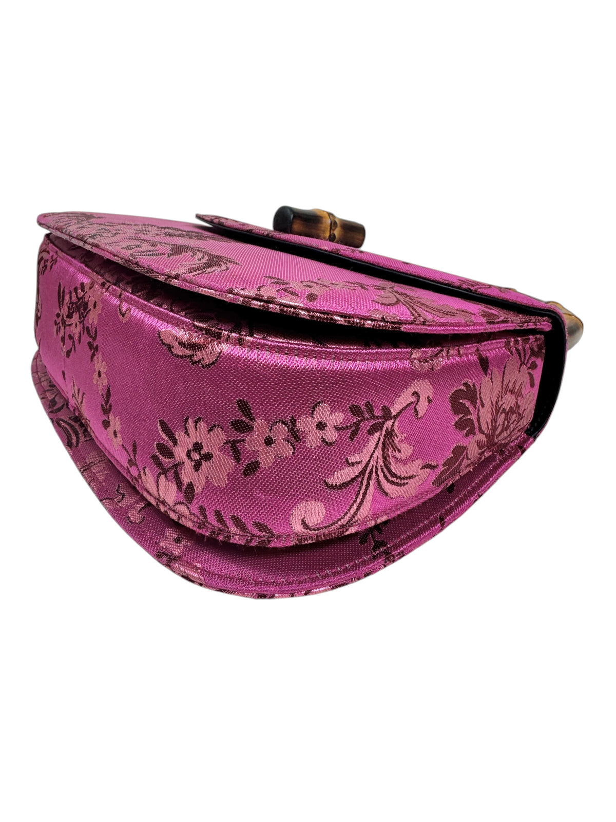 Gucci Alessandro Michele 2018 Bamboo fuschia brocade bag