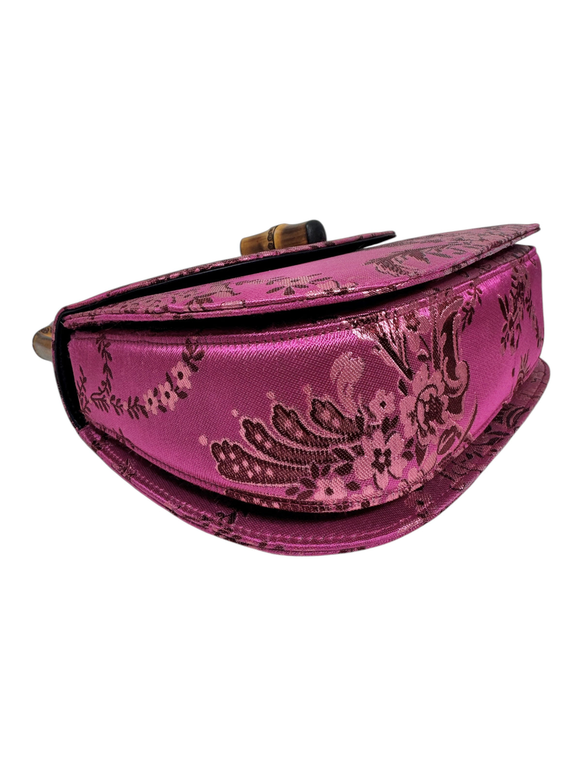 Gucci Alessandro Michele 2018 Bamboo fuschia brocade bag