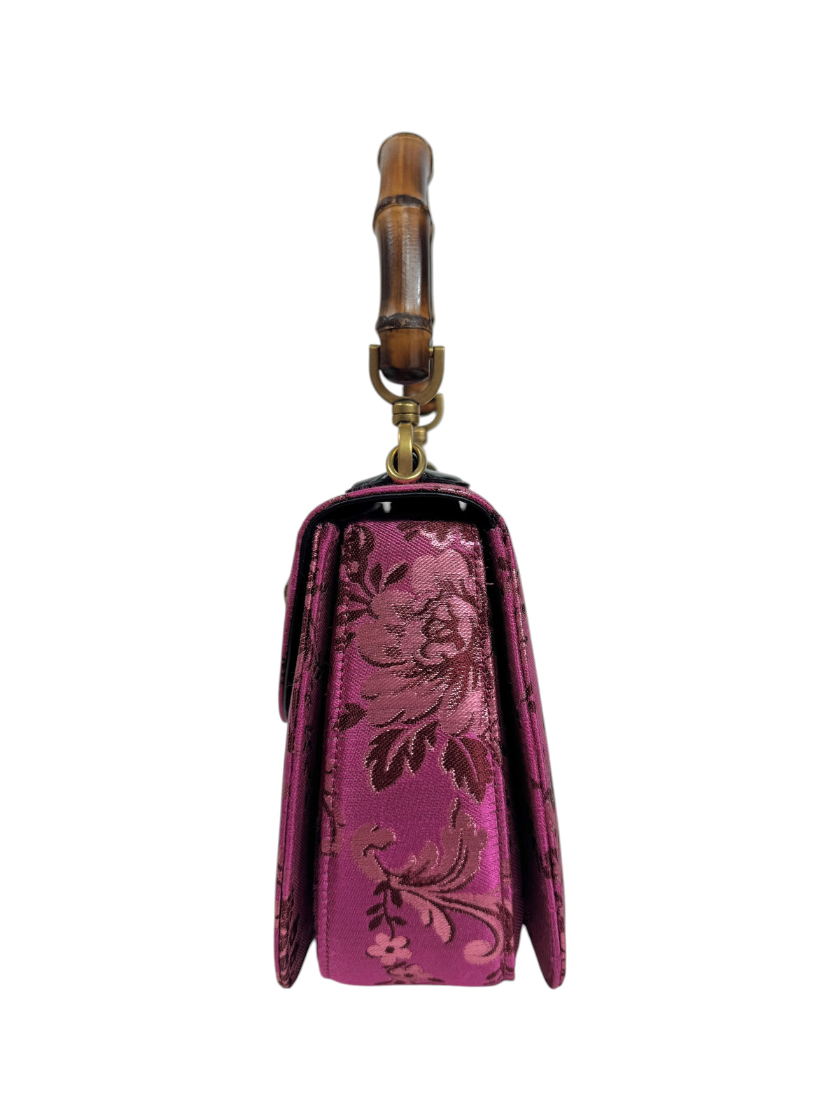 Gucci Alessandro Michele 2018 Bamboo fuschia brocade bag