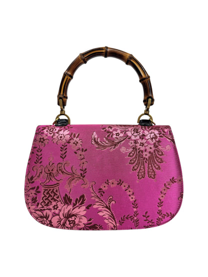 Gucci Alessandro Michele 2018 Bamboo fuschia brocade bag