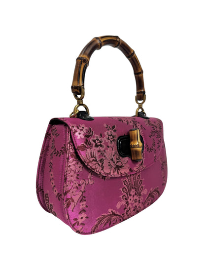 Gucci Alessandro Michele 2018 Bamboo fuschia brocade bag