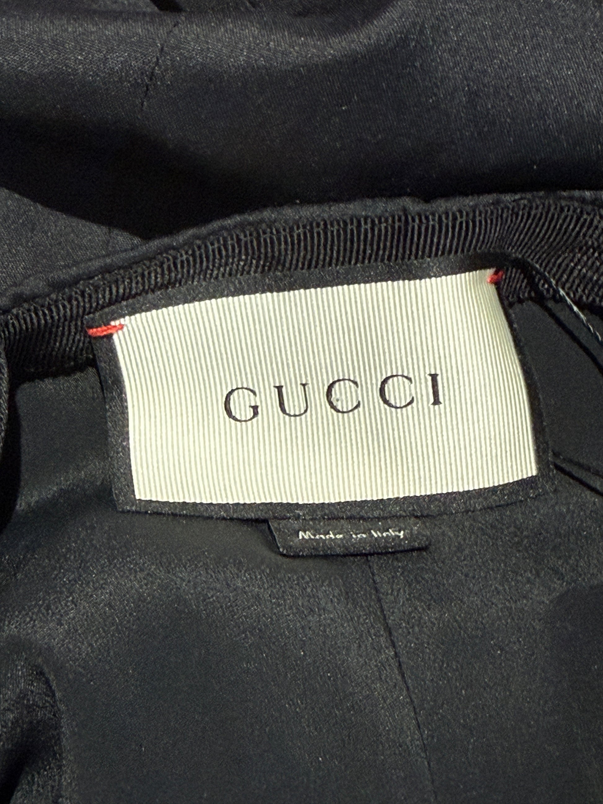 Gucci Alessandro Michele Fall 2015 Black silk ruffle pants