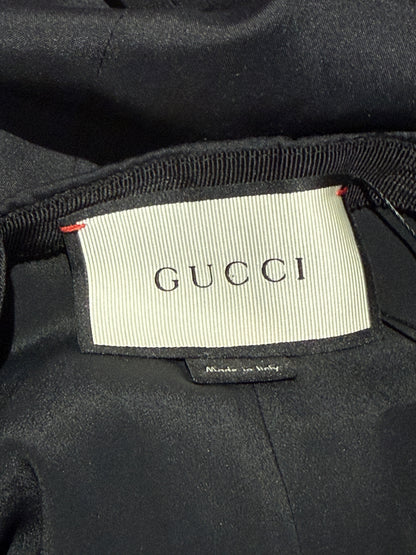 Gucci Alessandro Michele Fall 2015 Black silk ruffle pants