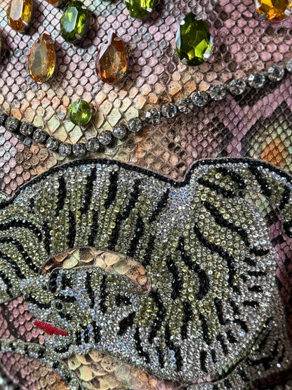 Gucci Alessandro Michele Fall 2017 Look 33 snakeskin rhinestones jacket