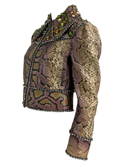 Gucci Alessandro Michele Fall 2017 Look 33 snakeskin rhinestones jacket