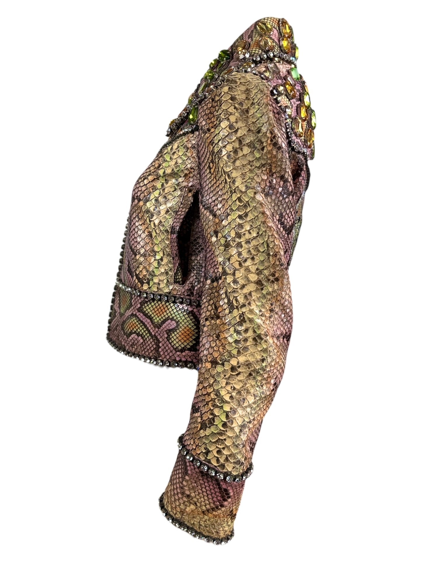 Gucci Alessandro Michele Fall 2017 Look 33 snakeskin rhinestones jacket