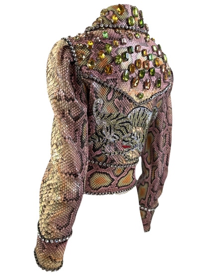Gucci Alessandro Michele Fall 2017 Look 33 snakeskin rhinestones jacket