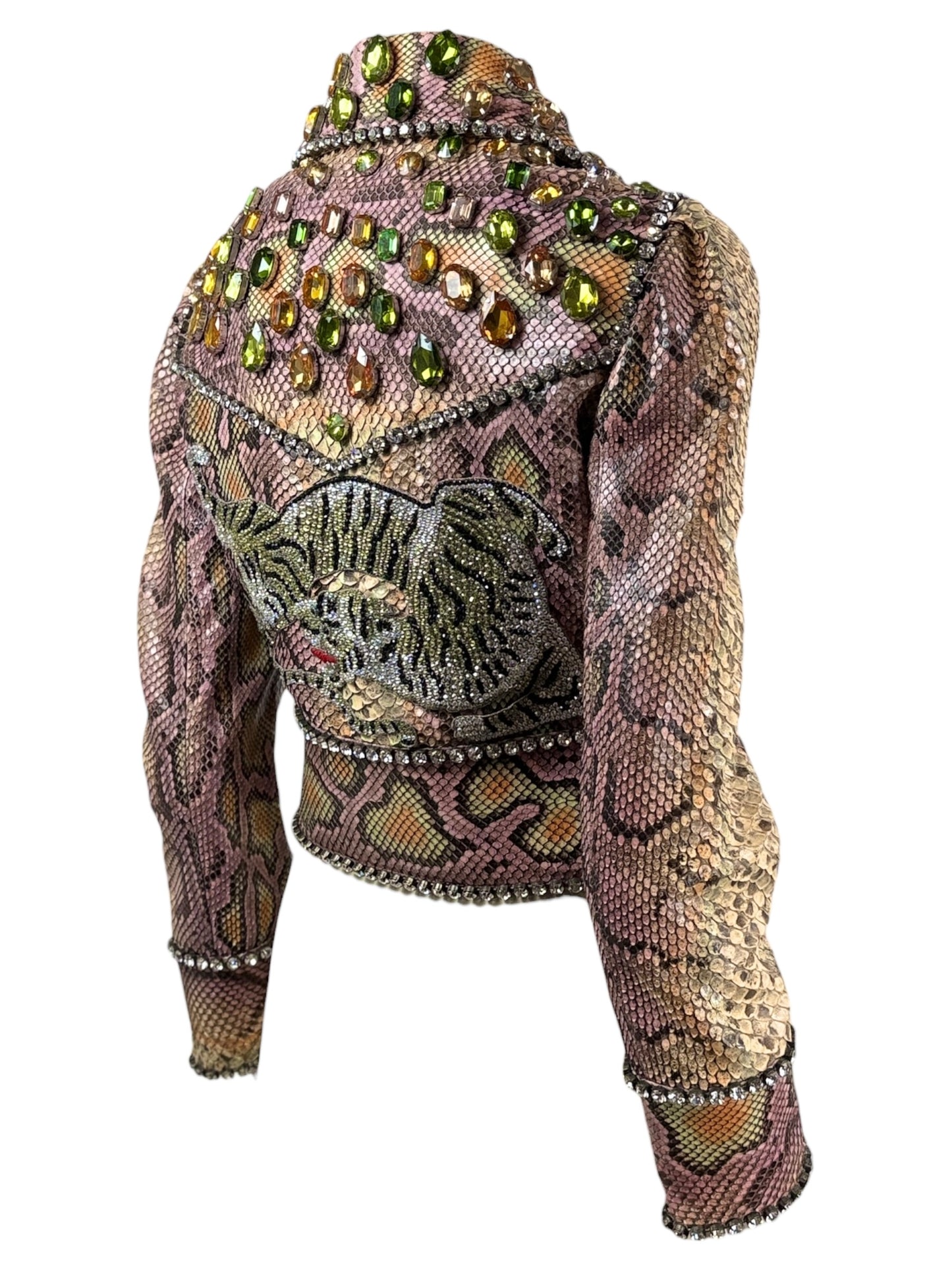Gucci Alessandro Michele Fall 2017 Look 33 snakeskin rhinestones jacket
