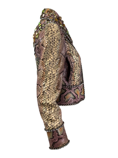 Gucci Alessandro Michele Fall 2017 Look 33 snakeskin rhinestones jacket