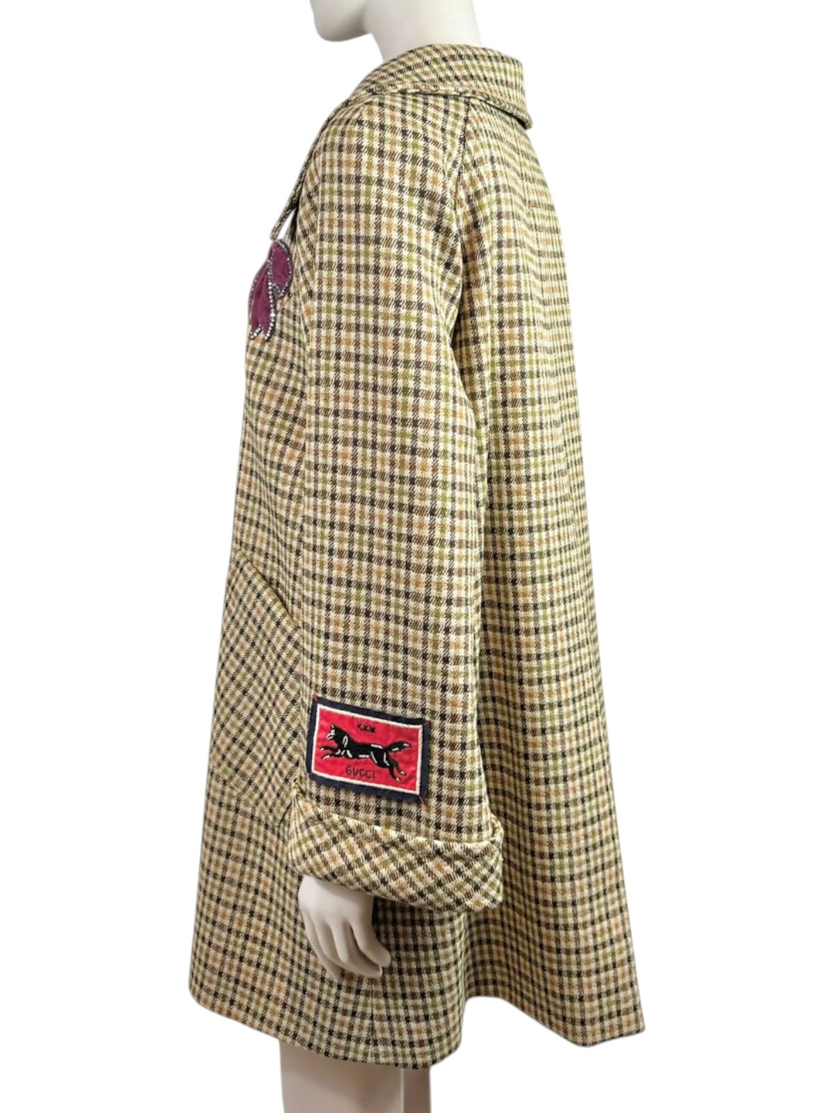 Gucci Alessandro Michele Fall 2017 Plaid pattern coat