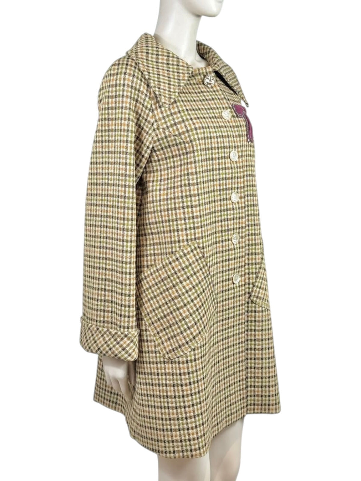 Gucci Alessandro Michele Fall 2017 Plaid pattern coat