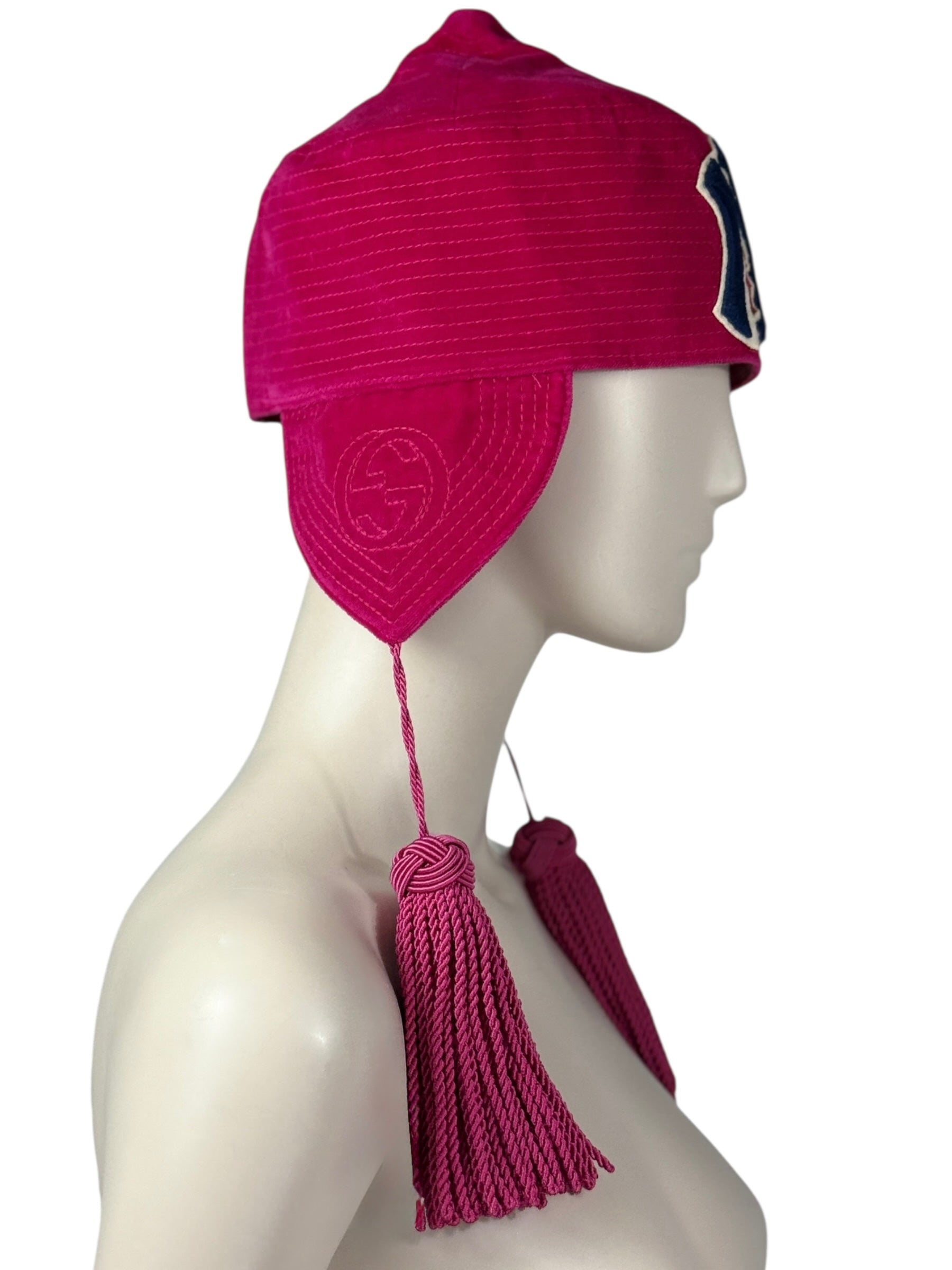 Gucci Alessandro Michele Fall 2018 Look 52 Pink tassel hat 